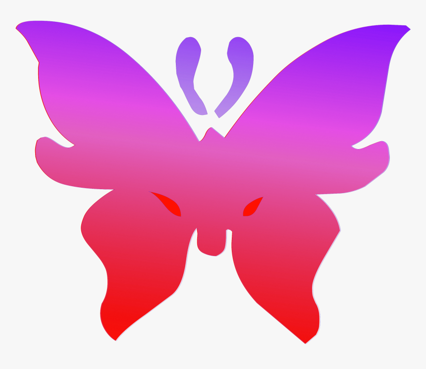 Contornos De Una Mariposa - Clipart Butterfly Outline Purple, HD Png Download, Free Download