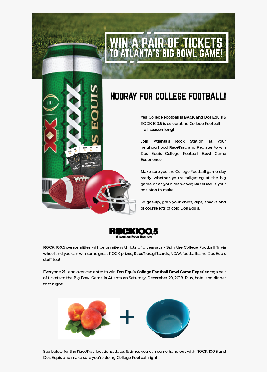 Dos Xx College Football With Racetrac - Flower, HD Png Download, Free Download