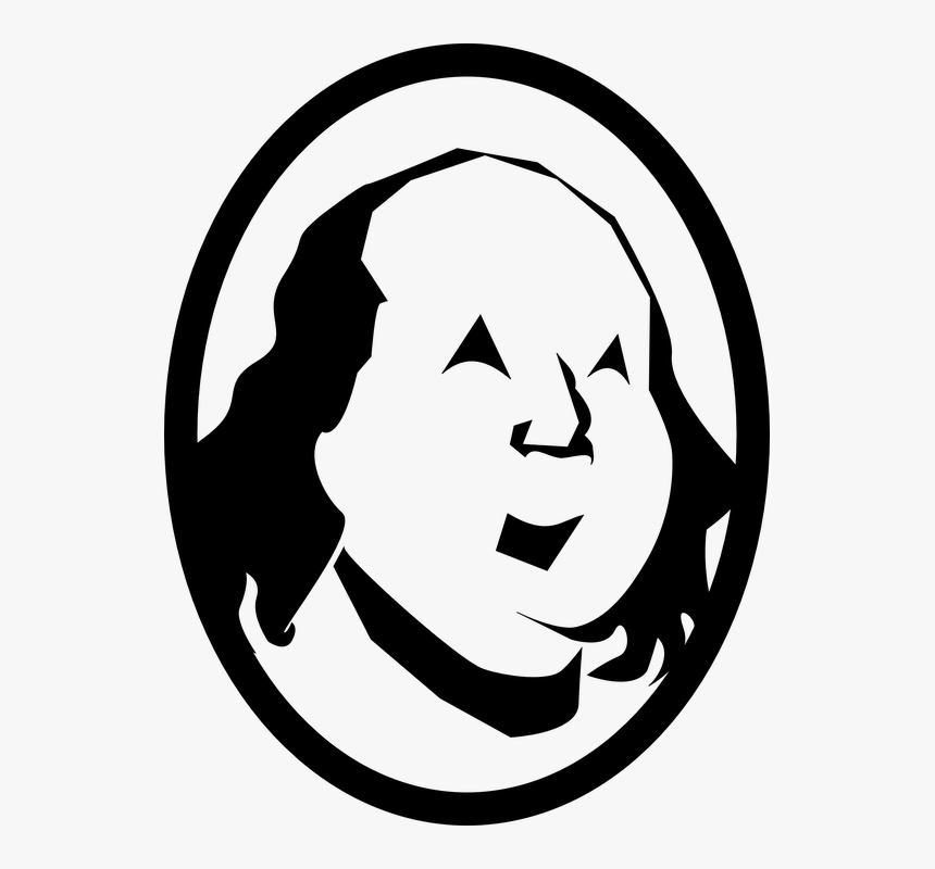 Benjamin Franklin, Franklin, Man, Person, Male, Face - Benjamin Franklin Face Outline, HD Png Download, Free Download