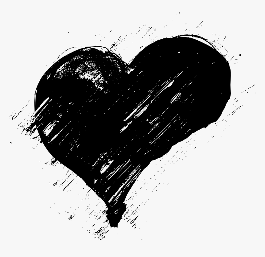 Clip Art Png For Free - Black Scribble Heart Png, Transparent Png, Free Download