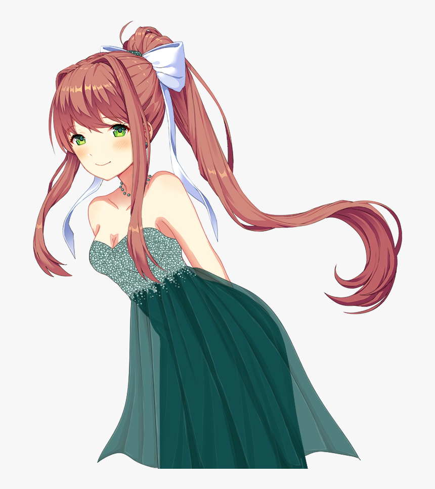 Monika Doki Doki Leaning , Png Download - Doki Doki Literature Club Monika Thicc, Transparent Png, Free Download