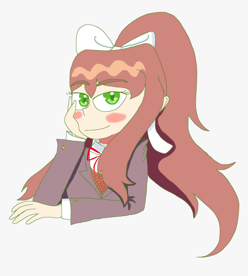 Doki Doki Literature Club Ddlc Monika Monika Ddlc My - Cartoon, HD Png Download, Free Download