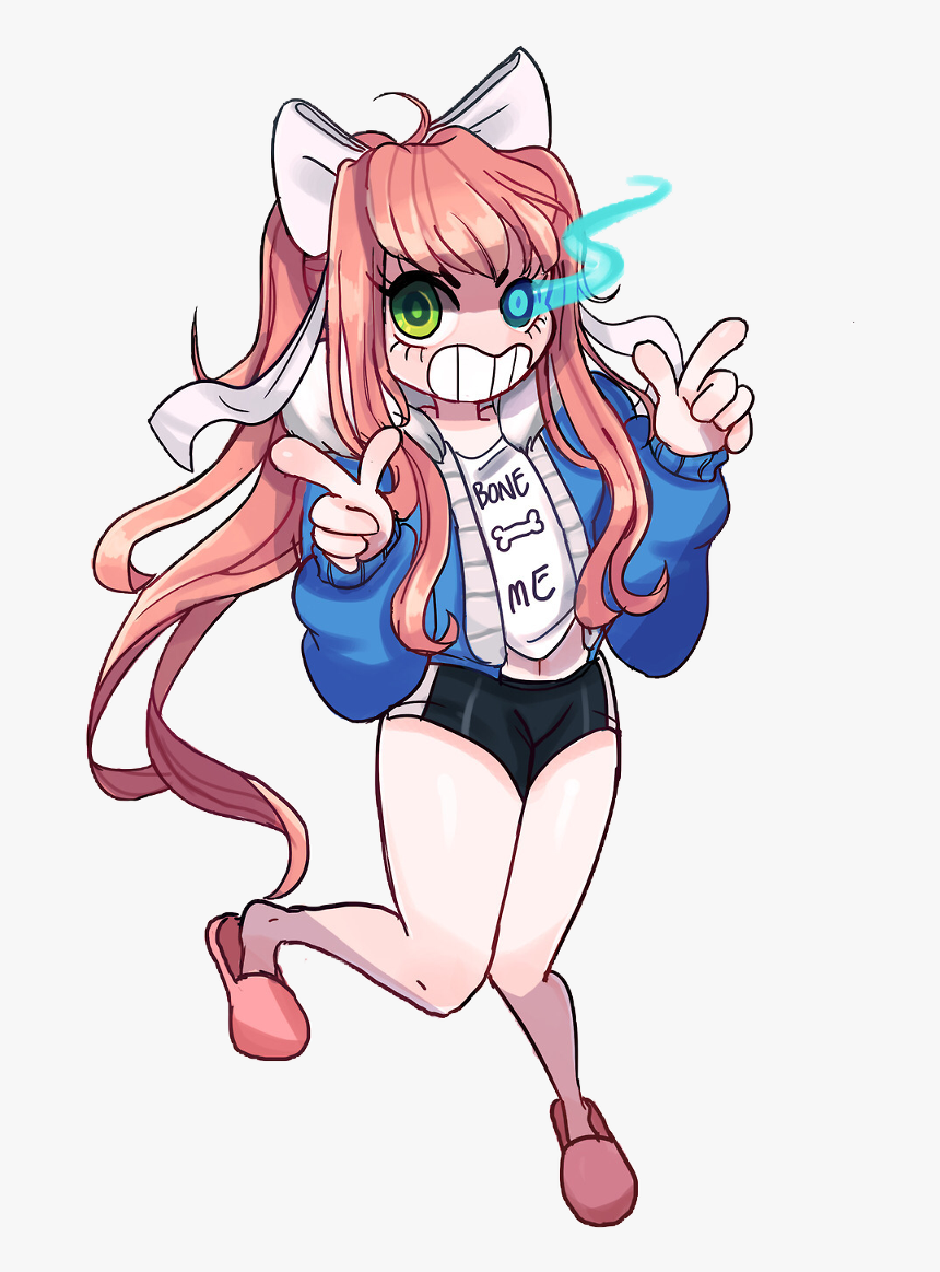 #monika #happy #ddlc #sans #freetoedit - Doki Doki Literature Club X Undertale, HD Png Download, Free Download