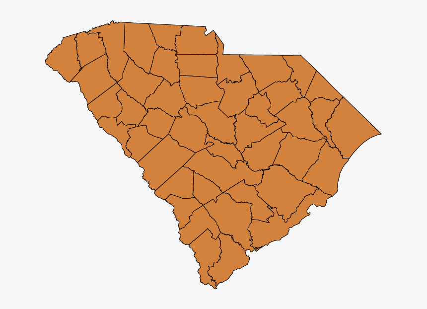 South Carolina Climate Zones - South Carolina Map Clipart, HD Png Download, Free Download