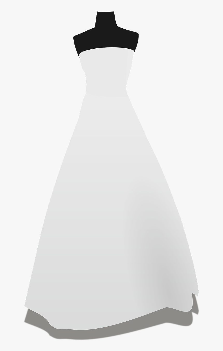 Wedding Dress White Modell Free Picture - Wedding Dress Vector Png, Transparent Png, Free Download