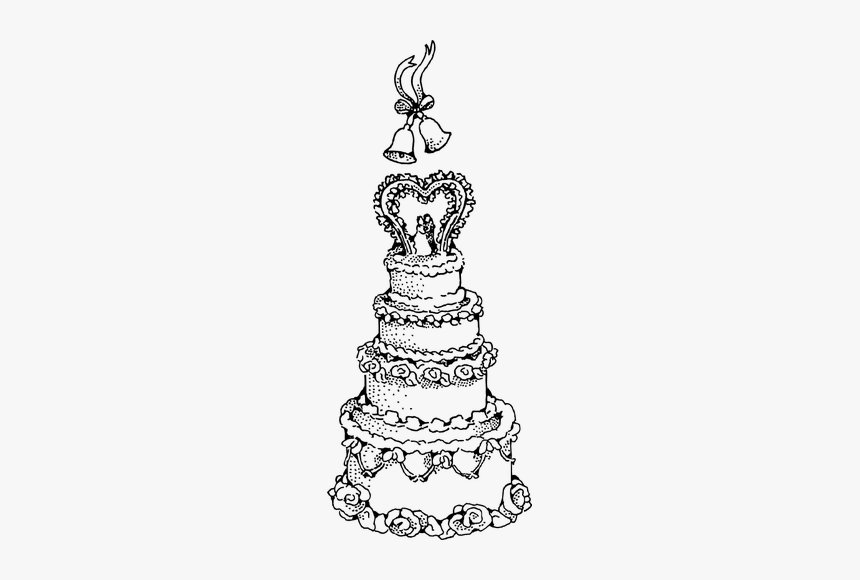 Vector Illustration Of Wedding Cake - Draw A Wedding Cake, HD Png Download, Free Download