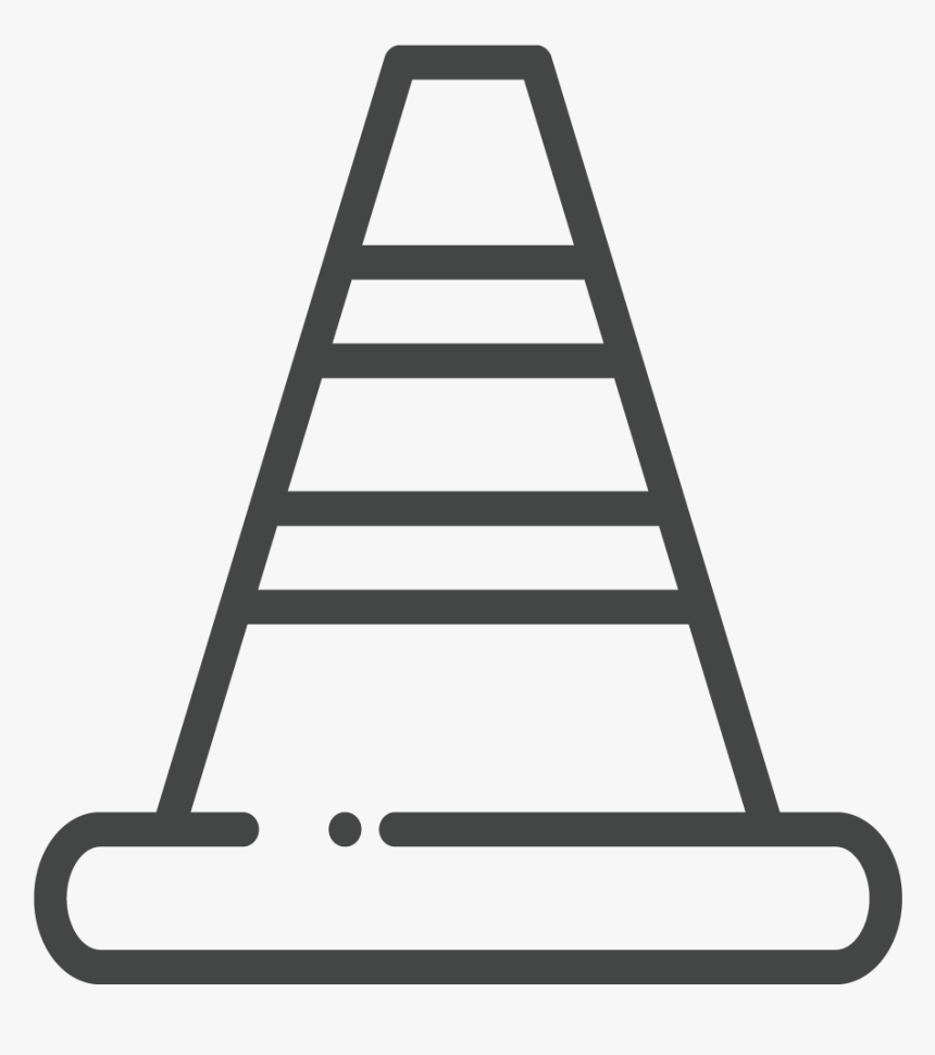 Outline Traffic Cone Clipart , Png Download - Icon, Transparent Png, Free Download