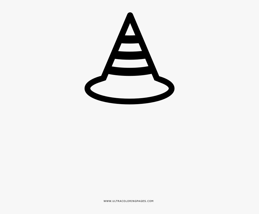 Traffic Cone Coloring Page - Line Art, HD Png Download, Free Download