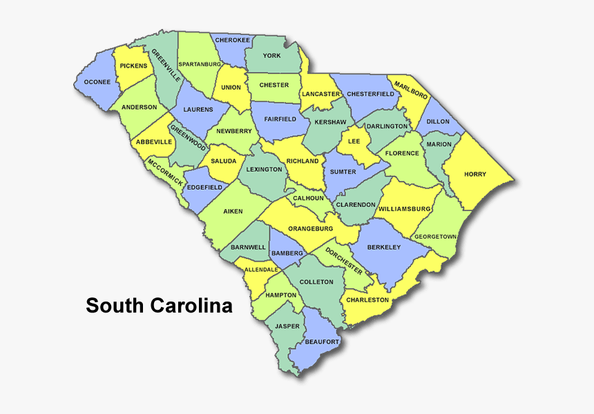 High School Codes In South Carolina - Map Of South Carolina, HD Png Download, Free Download