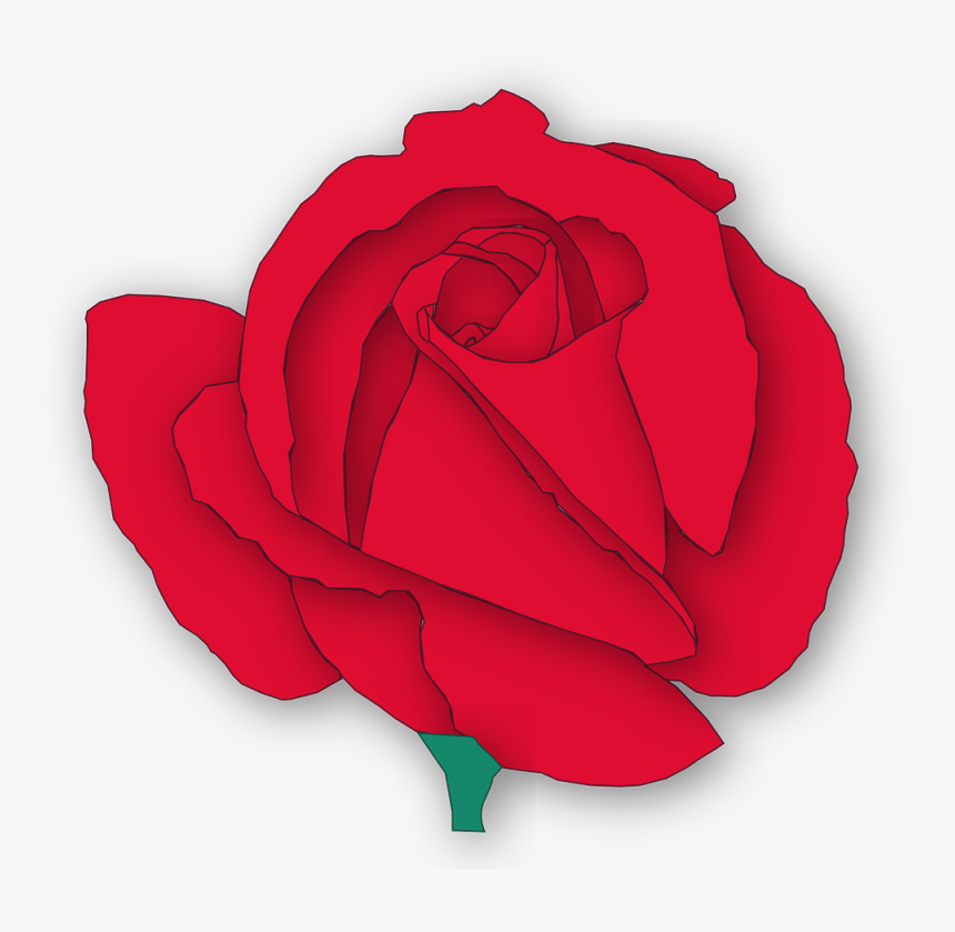 Cartoon Red Rose -flower Vector - Clip Art, HD Png Download, Free Download