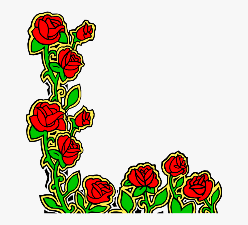 Vector Illustration Of Red Rose Garden Flowers Design - Portable Network Graphics, HD Png Download, Free Download