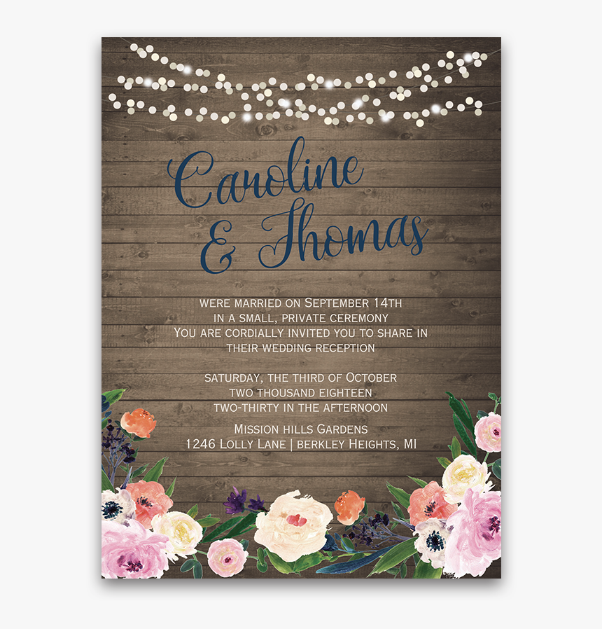 Wedding Reception Invitation E Card, HD Png Download, Free Download