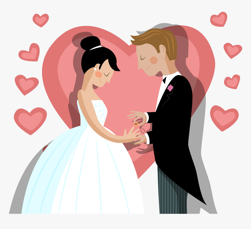 Invitation Ring Bride Vector - Ring Exchange Bride And Groom, HD Png Download, Free Download