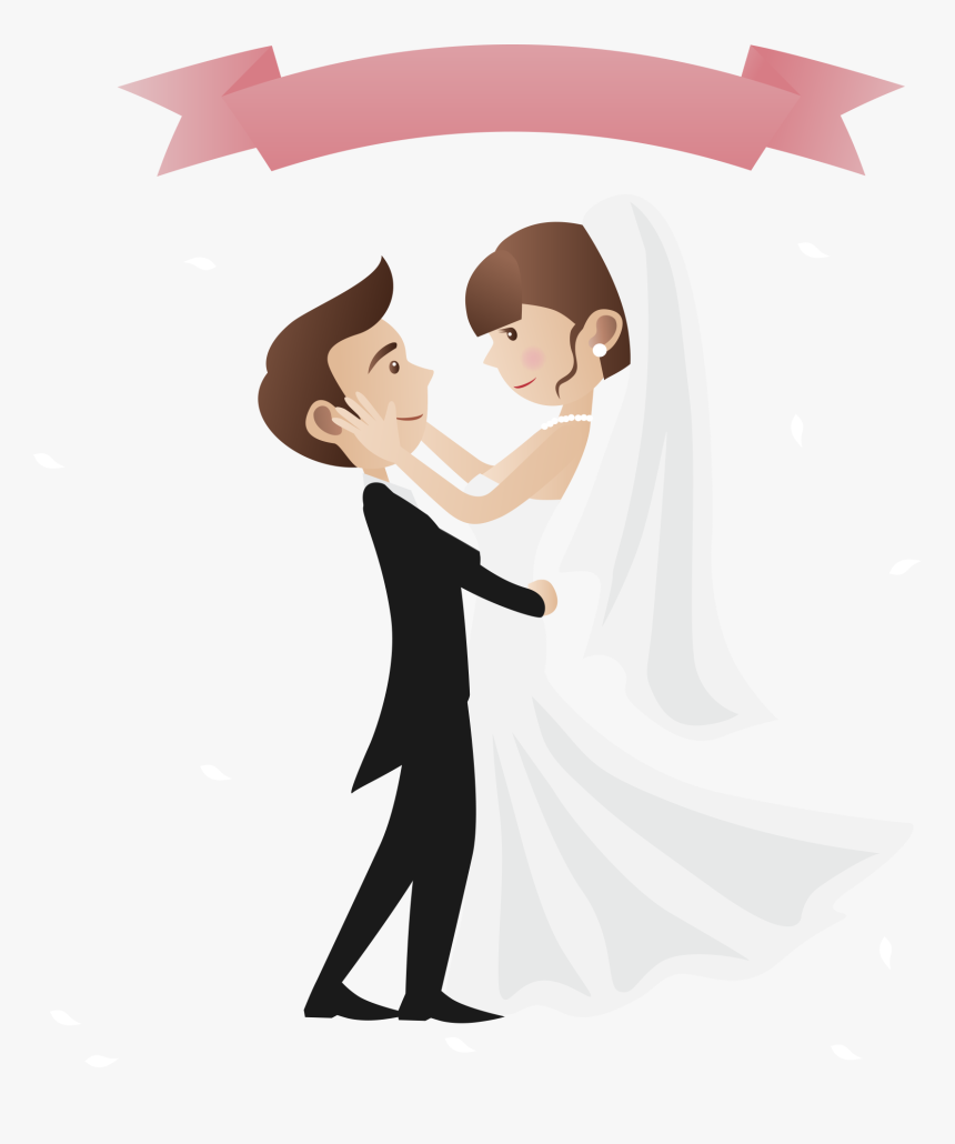 Wedding Invitation Engagement Greeting Card Illustration - Wedding Vintage Bride And Groom Illustration, HD Png Download, Free Download