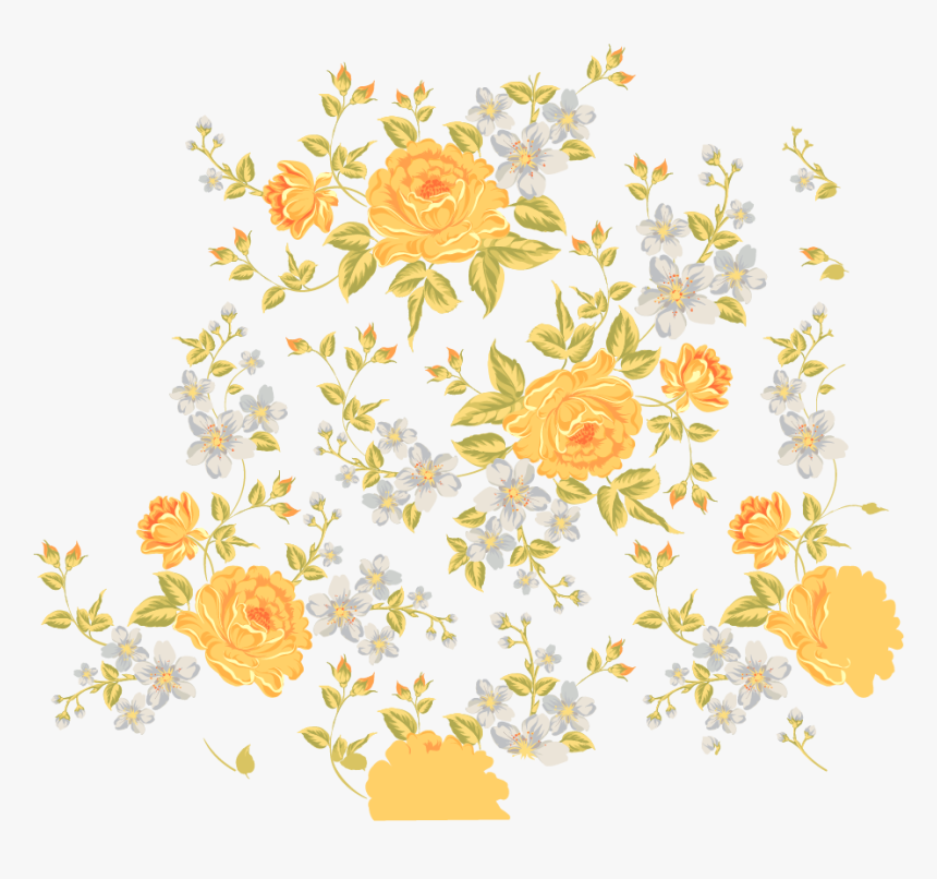 Clip Art Floral Design Exquisite Vector - Vintage Flower Pattern Free, HD Png Download, Free Download
