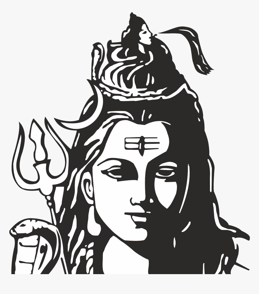 Bhole Baba - Shiva Photos Black And White, HD Png Download, Free Download