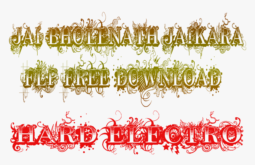 Bholenath Jaikara Flp Free Download - Calligraphy, HD Png Download, Free Download