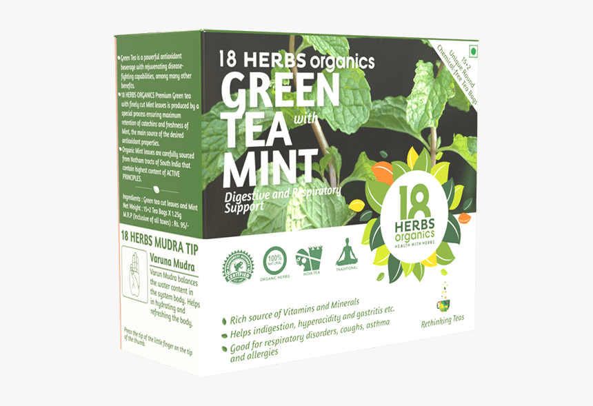 18 Herbs Green Tea Mint, HD Png Download, Free Download