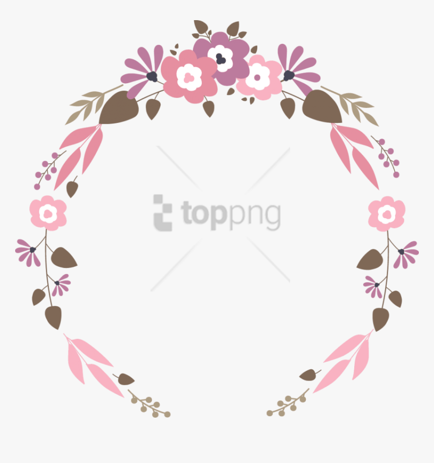 Wedding Logo Vector Png - Flower Circle Vector Png, Transparent Png, Free Download