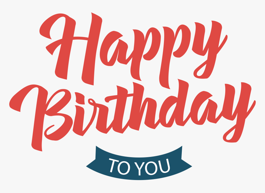 Clip Art Happy Birthday Red - Happy Birthday Red Png Text, Transparent Png, Free Download