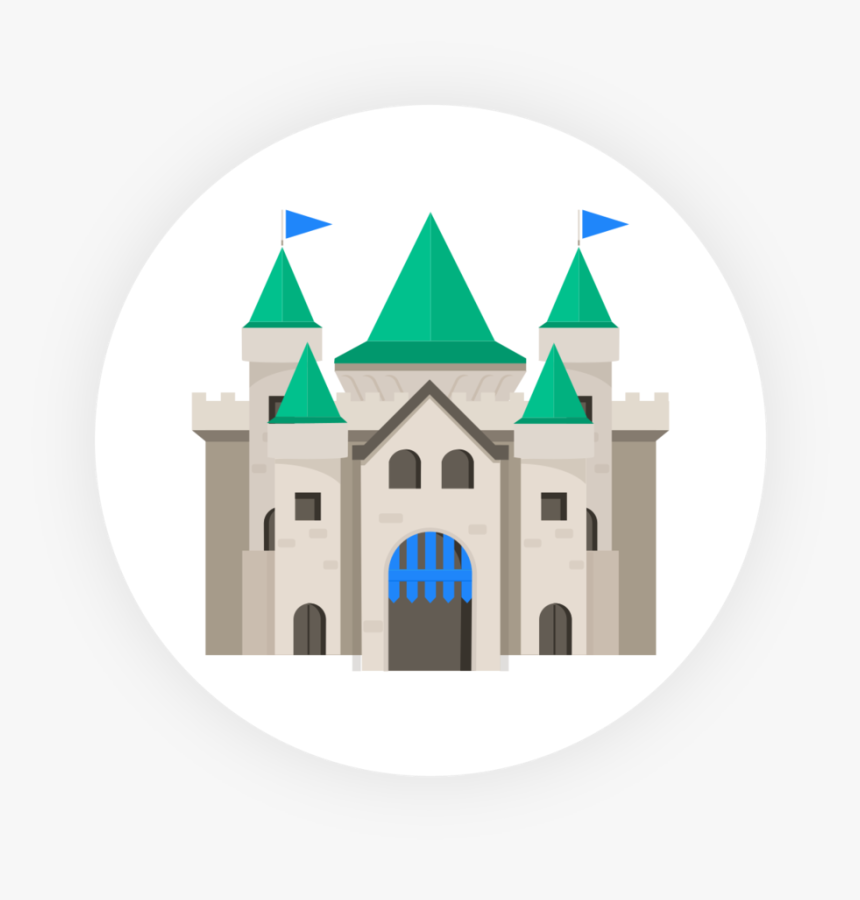 Castle Icon In Circle Cab Colors - Castle, HD Png Download, Free Download