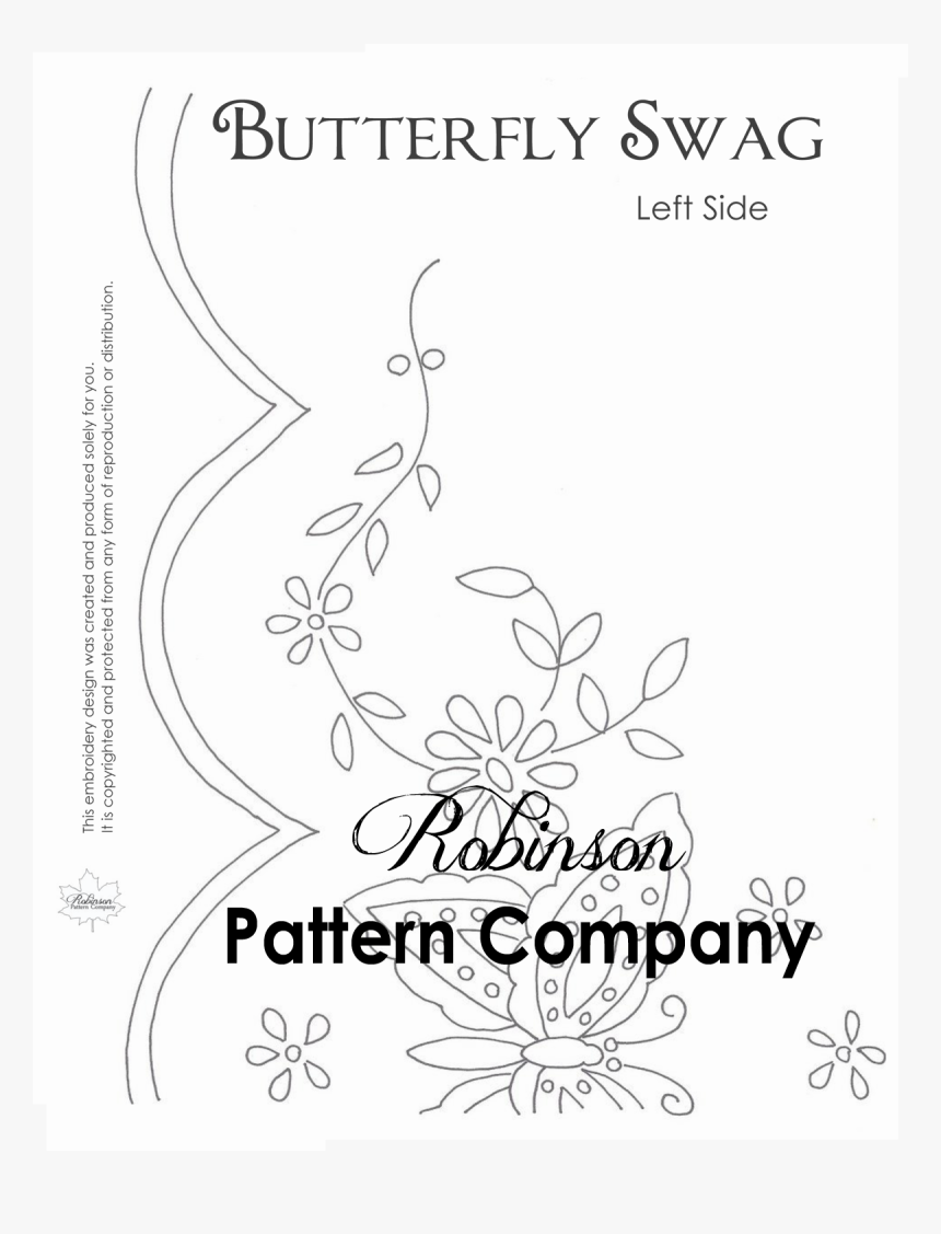 Butterfly Swag Hand Embroidery Pattern - Things In Life Aren T, HD Png Download, Free Download