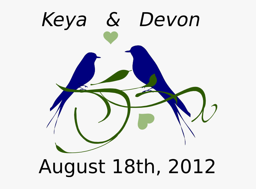 Love Birds Clip Art Black And White, HD Png Download, Free Download