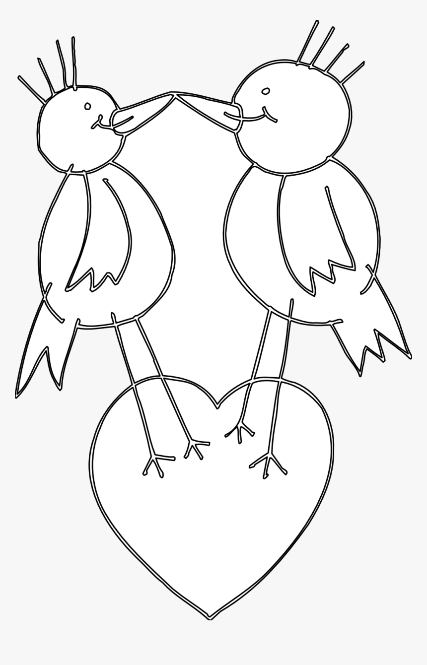 Love Birds Clipart Black And White - Clip Art, HD Png Download, Free Download