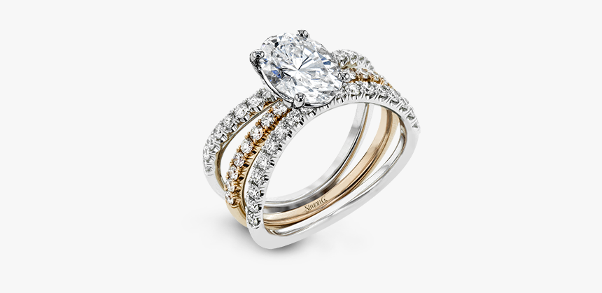 18k White & Rose Gold Wedding Set Diamond Showcase, HD Png Download, Free Download