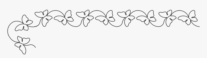 Butterfly Butterfly Border Design Black And White, HD Png Download, Free Download