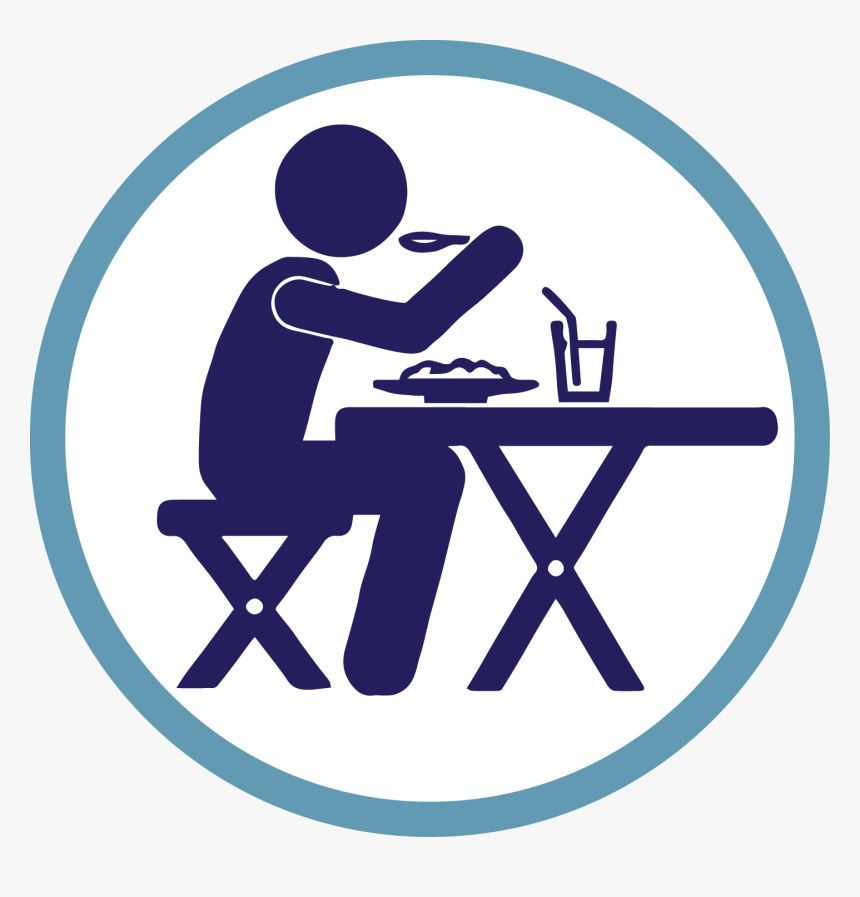 Eat Clipart Tiffin - People Eating Food Icon, HD Png Download, Free Download