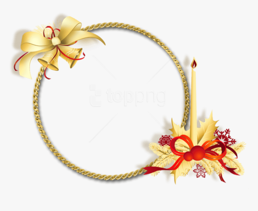 Golden Round Png - Beautiful Thoughts On Christmas, Transparent Png, Free Download