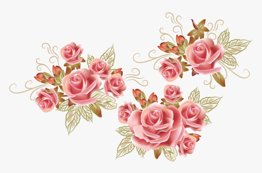 Clip Art Collection Of Free Flower - Draw Rose Pattern Png, Transparent Png, Free Download