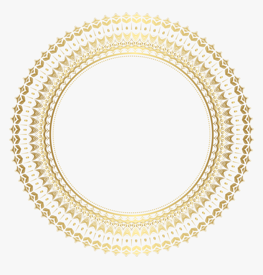 Download Transparent Background Golden Round Frame Png Gif