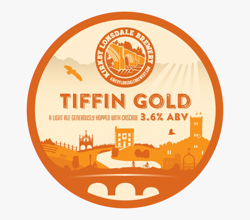 Kirkby Lonsdale Brewery Tiffin Gold Ale Pump Clip - Guinness, HD Png Download, Free Download