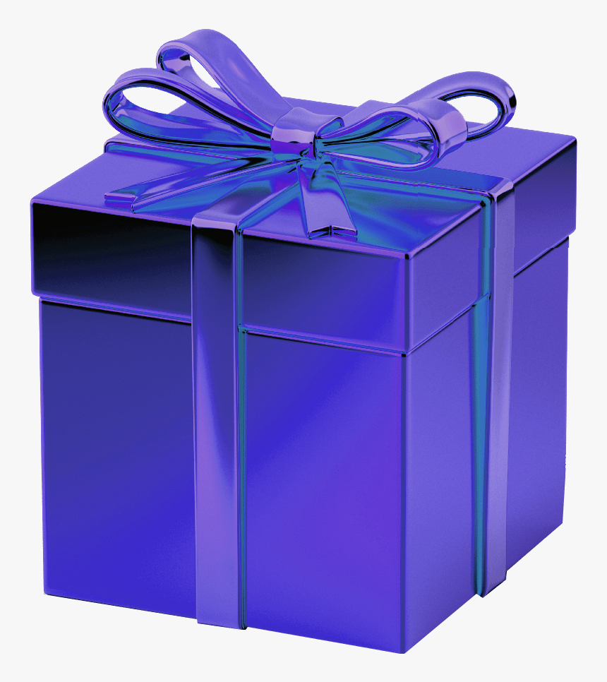 Blue Gift Box Transparent Background - Black Gift Box Png, Png Download, Free Download