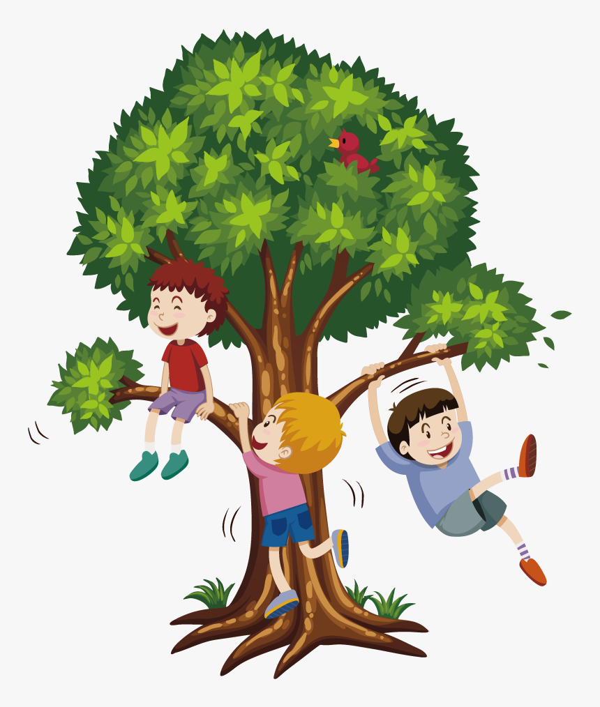 Trippy Vector Tree - Climb A Tree Clipart, HD Png Download, Free Download