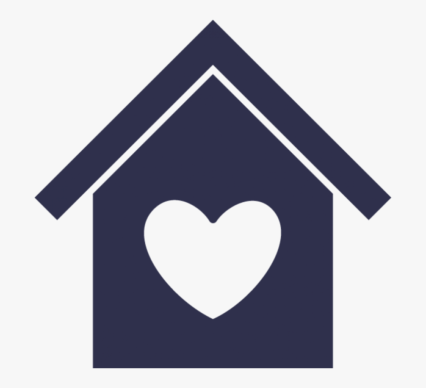 Simple Icon Of A House With A Heart In The Middle - House With A Heart Logo, HD Png Download, Free Download