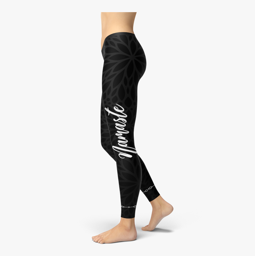 Namaste Writing Leggings Yoga Pants Athletic Wear Fitness - Athleisure, HD Png Download, Free Download