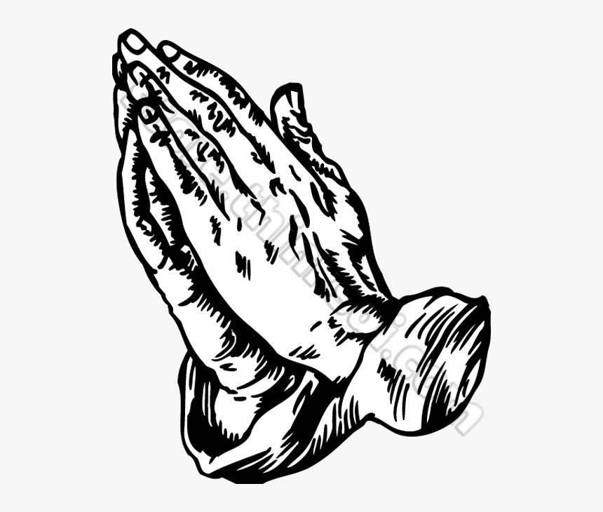 Praying Hands Prayer Clipart Free Images Transparent - Praying Hands Images Black And White, HD Png Download, Free Download