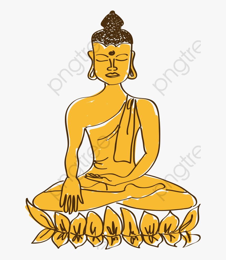 Cartoon Painted Lord Buddha - พระพุทธเจ้า การ์ตูน, HD Png Download, Free Download