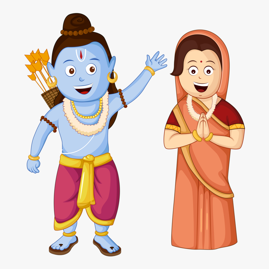 Rama And Sita Clipart, HD Png Download, Free Download