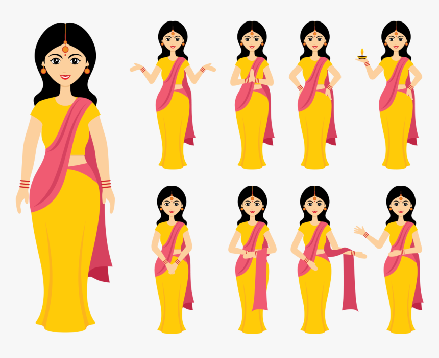 Indian Lady Png - Indian Women Vector Png, Transparent Png, Free Download