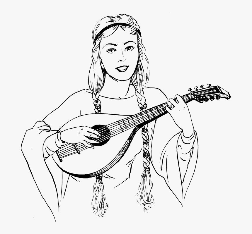 Лютня рисунок карандашом