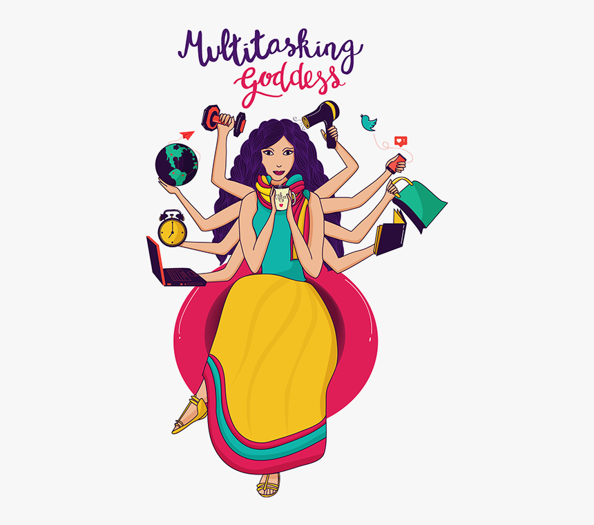 Modern Indian Woman Cartoon, HD Png Download - kindpng
