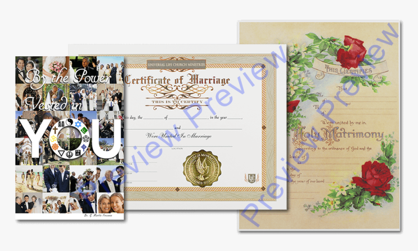 Classic Wedding Set - Universal Church Offering Certificate, HD Png Download, Free Download