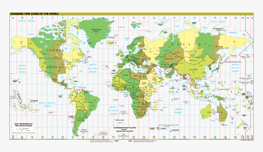 Fileworld Time Zones Map - Map Of The World, HD Png Download, Free Download