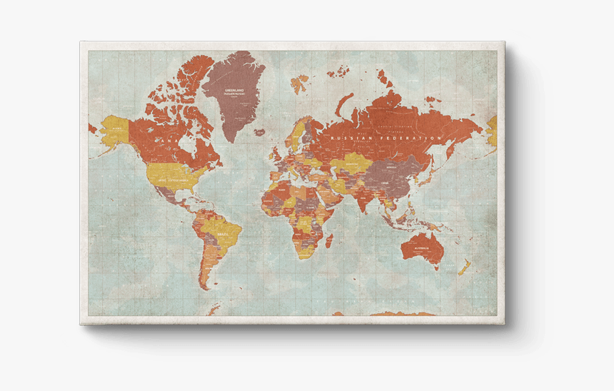 Map On Canvas - Yosemite On A World Map, HD Png Download, Free Download