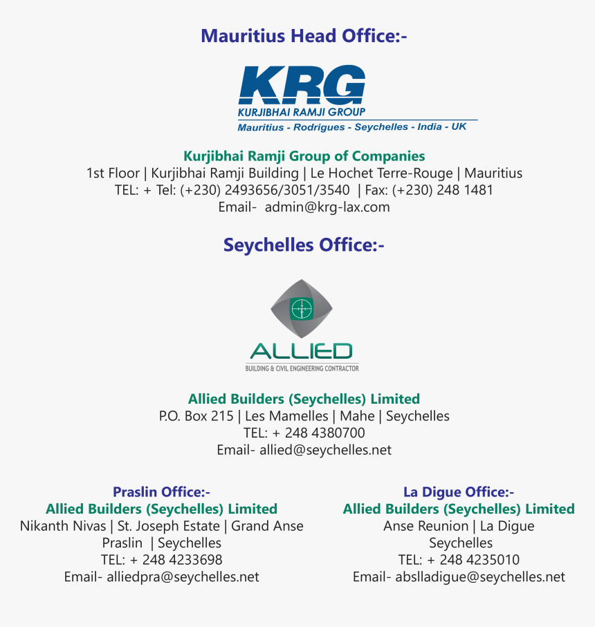 Allied Builders Seychelles Limited, HD Png Download, Free Download