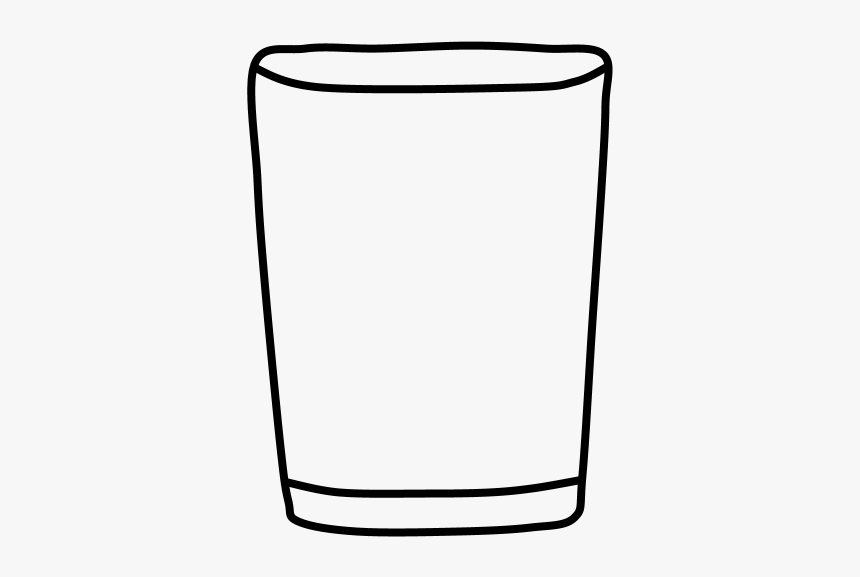 Drinking Glass, Black And White - Line Art, HD Png Download, Free Download